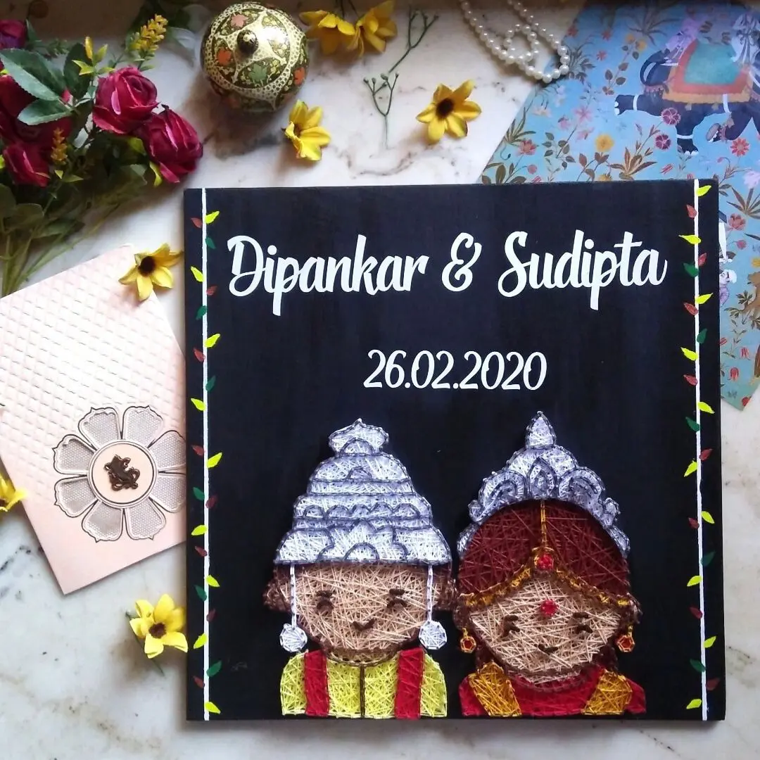 Wedding couple String art - gifts for weddings