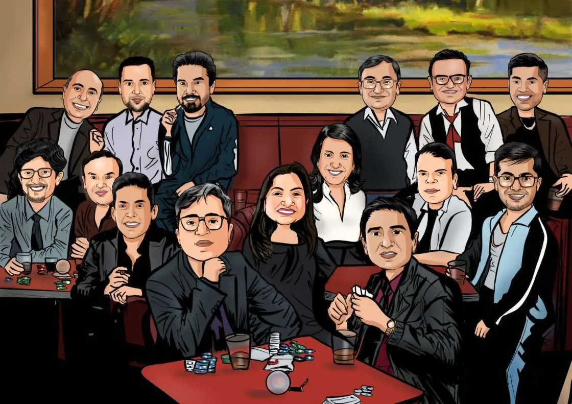 Paypal Mafia Corporate Caricature Paypal Mafia Concept Corporate Gifts - Caricature