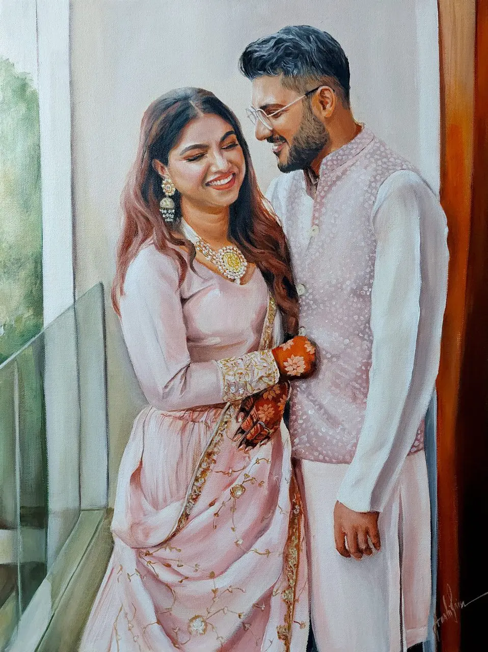 Couple Oil PaintingPortraits