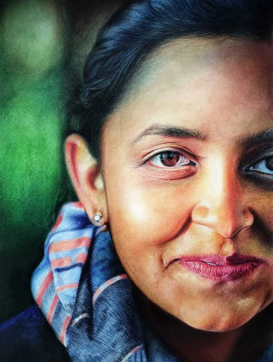 Girl concept Portrait handmade Girl Portrait handmade