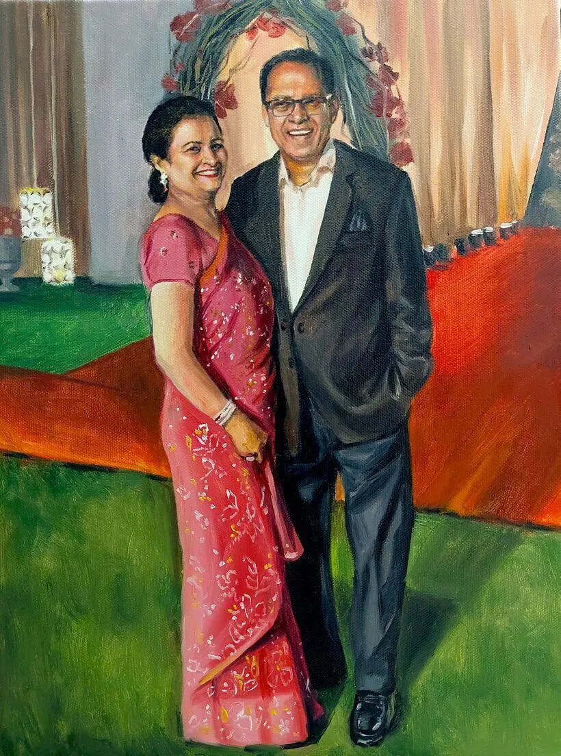Anniversary Oil Painting Portrait Anniversary Oil Painting Portrait