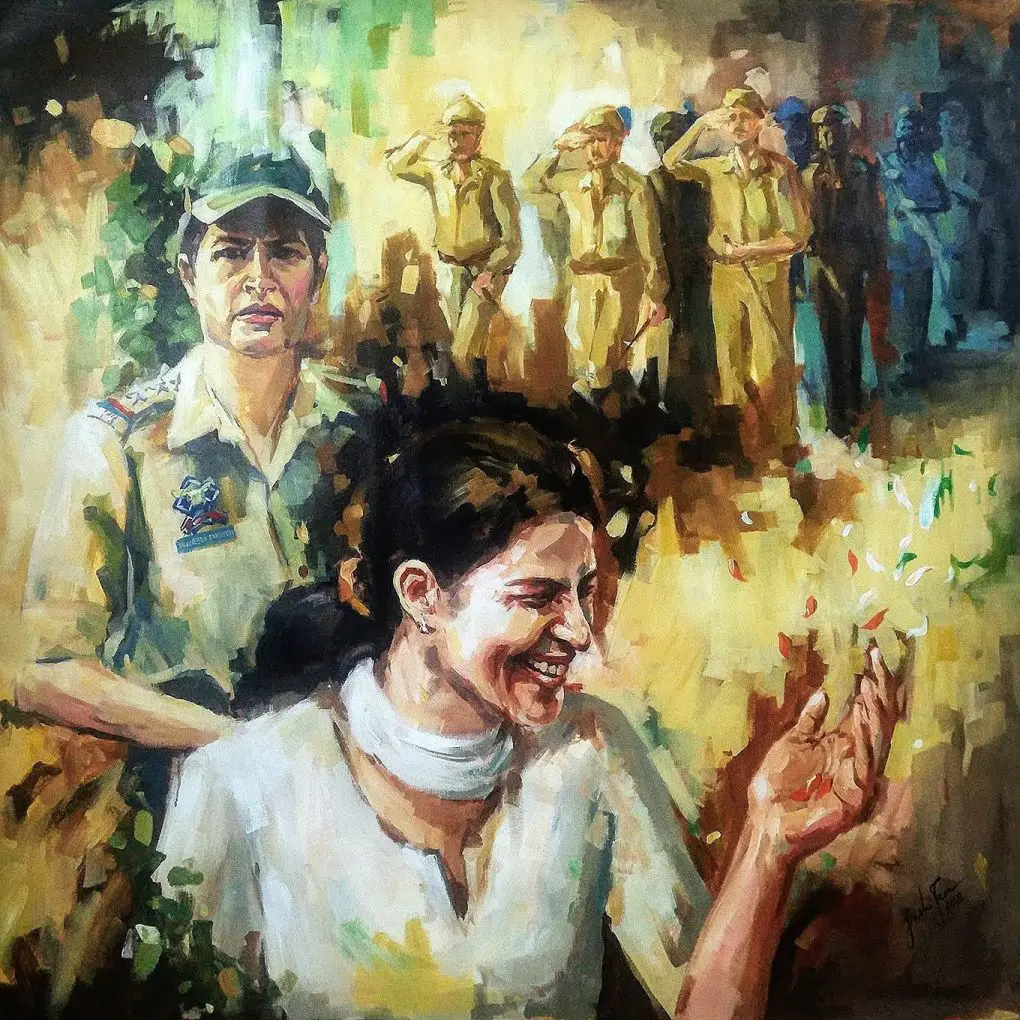 Army Collage Oil Portrait Army Collage Oil Portrait