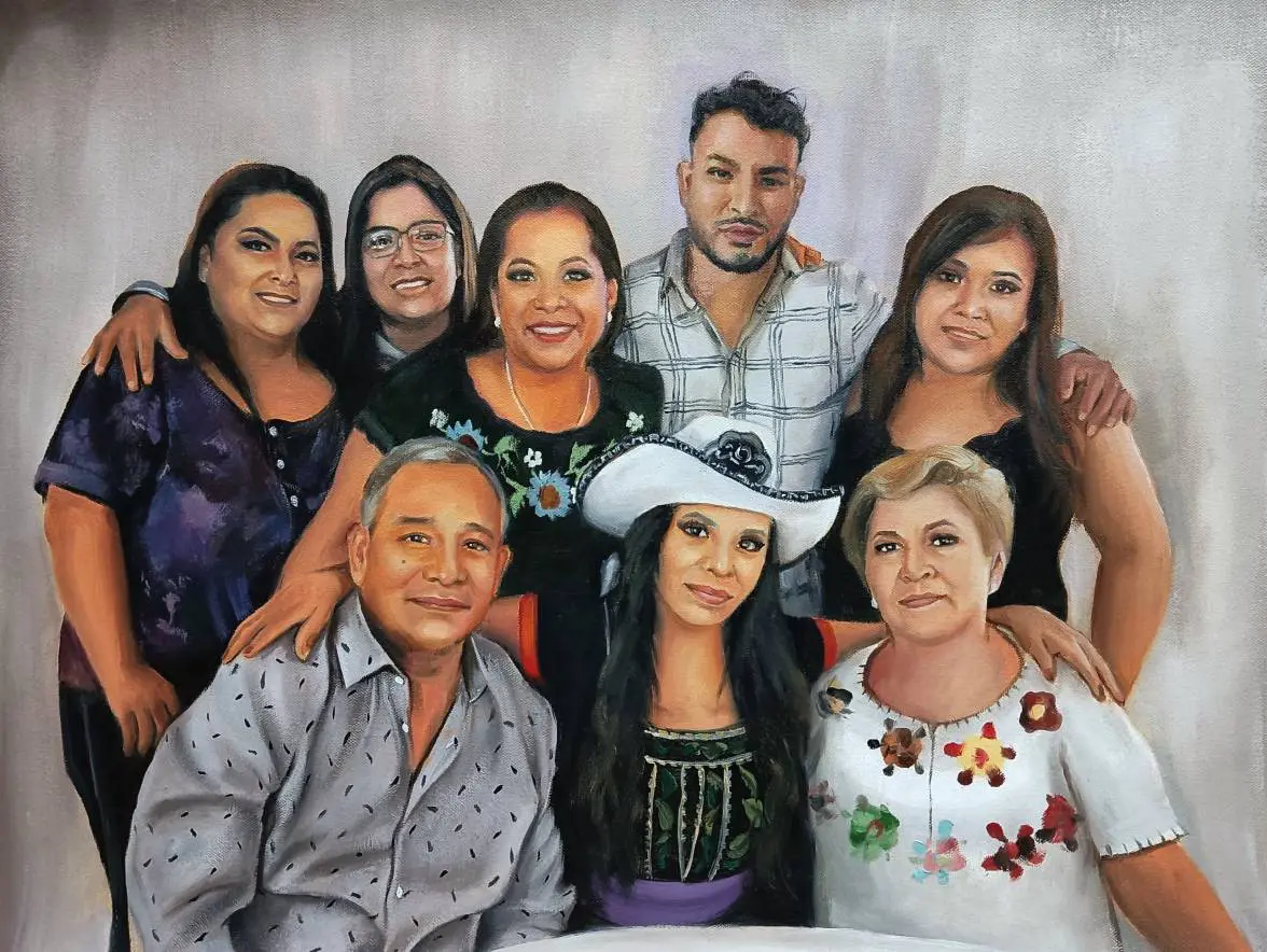 Foreign Family Oil Painting Portrait Foreign Family Oil Painting Portrait