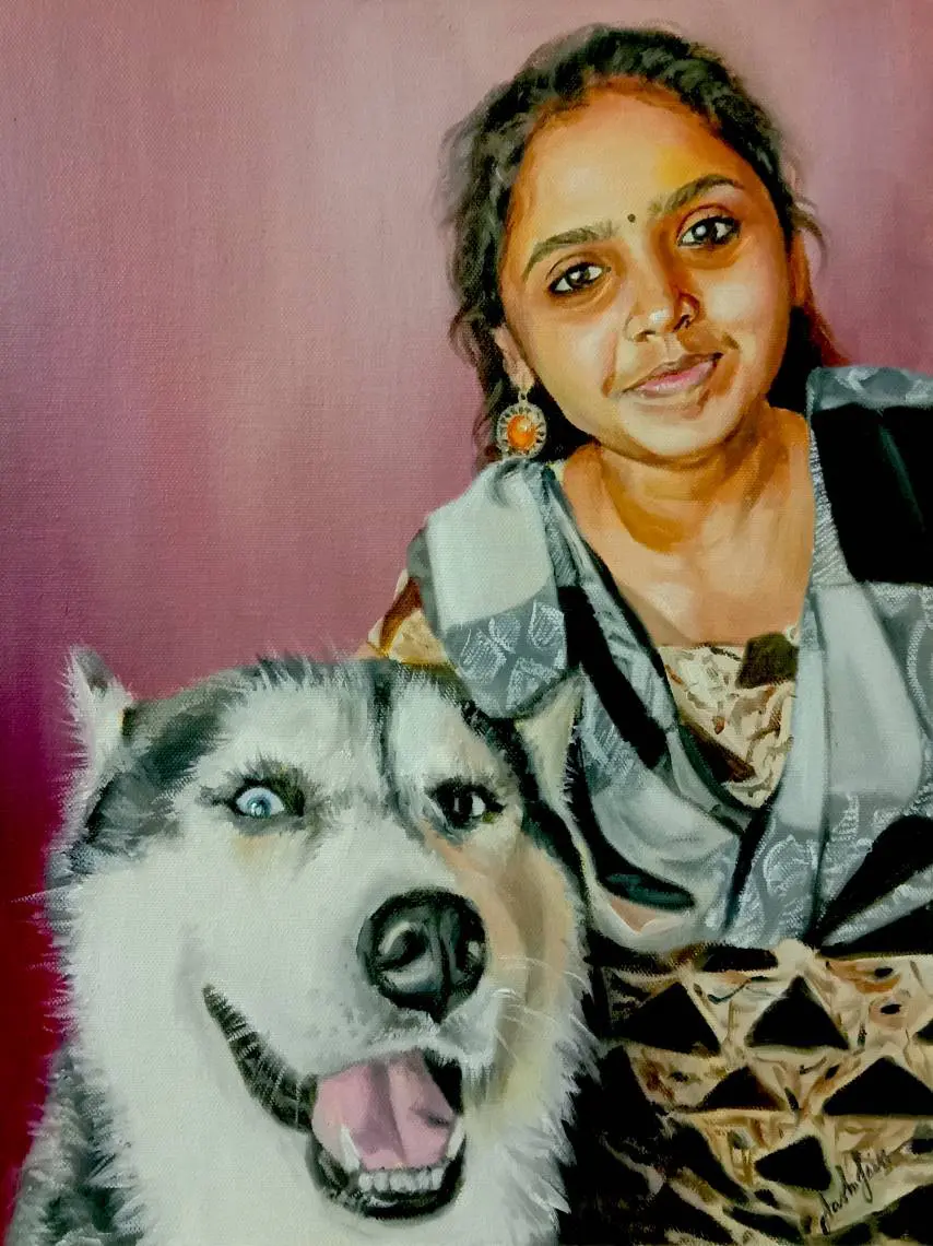 Pet Oil Painting Portrait Handmade portrait gift ideas