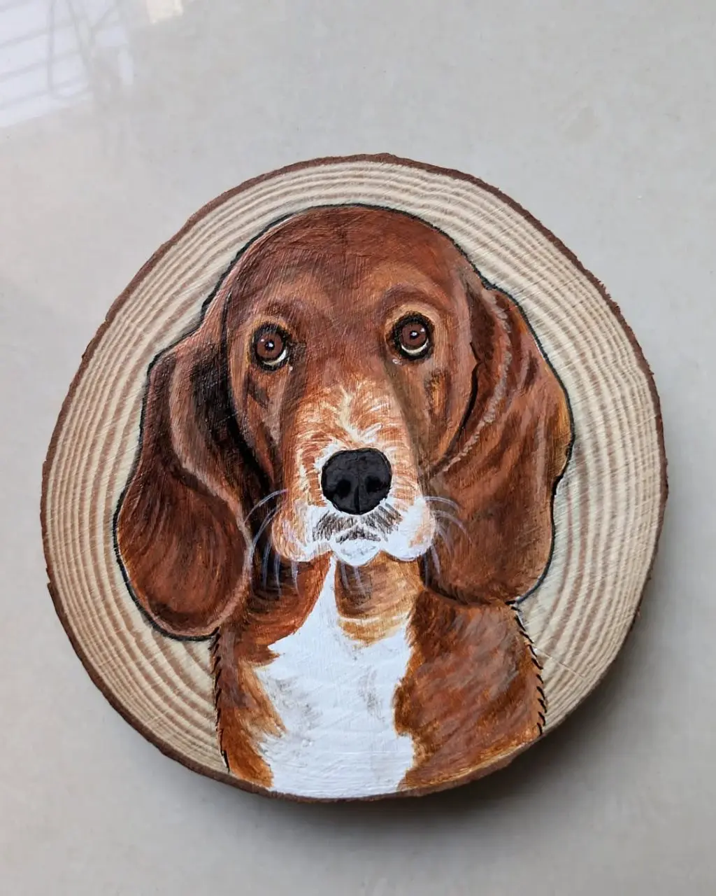 Wood Art Dog Portrait Wood Art Dog Portrait