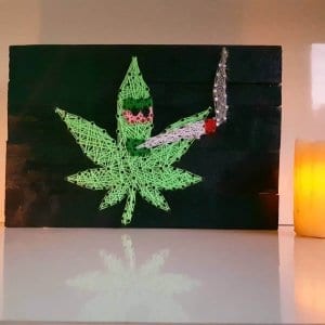 weed leaf string art