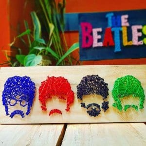The Beatles Faces-String Art by Sonal Malhotra
