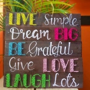 Live Love Laugh- String Art by Sonal Malhotra.