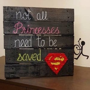 Not all Princesses need to be saved-String Art by Sonal Malhotra