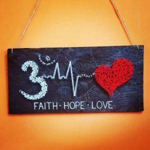 faith hope love string art