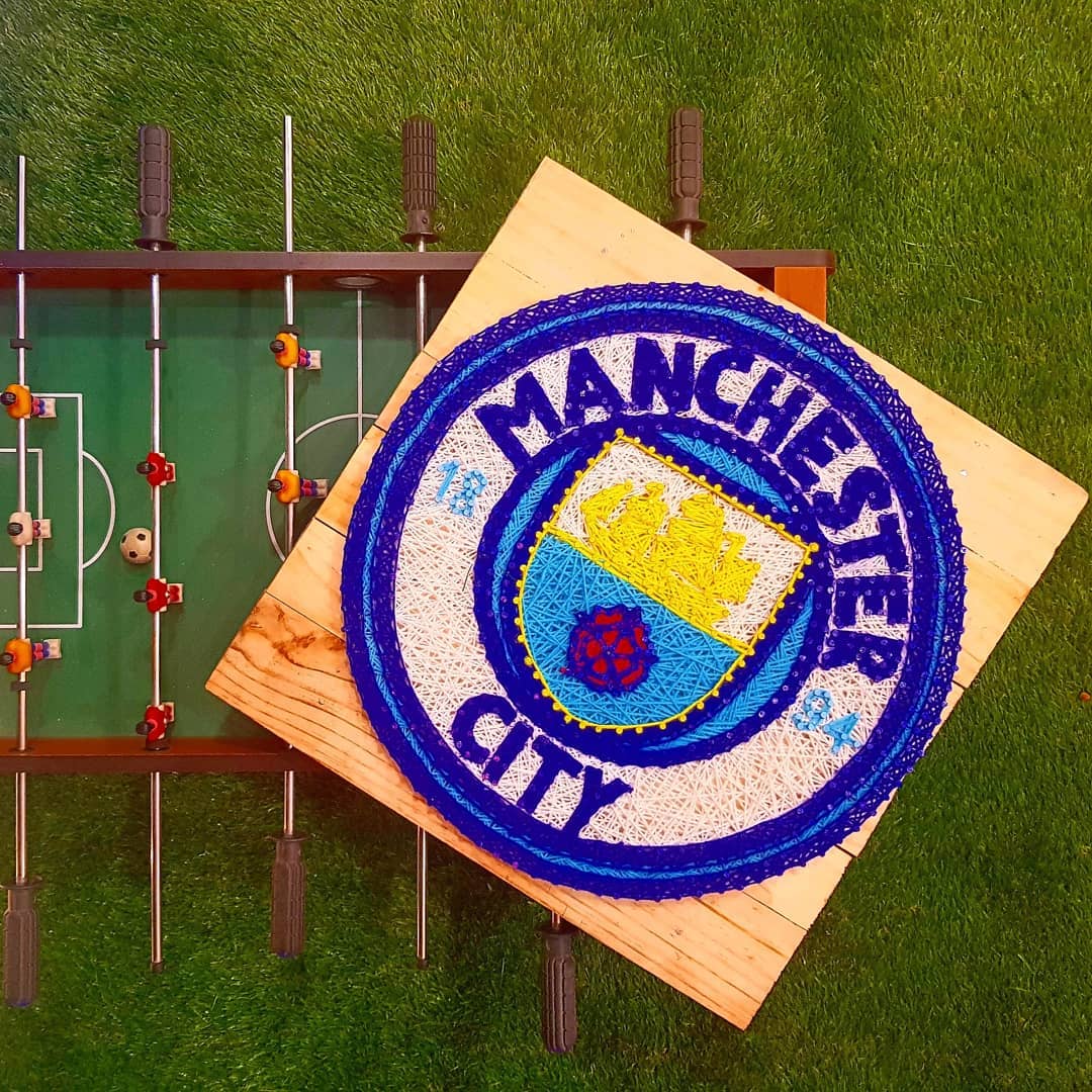 Manchester city logo string Art