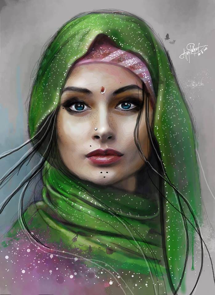 girl hyper realistic portrait