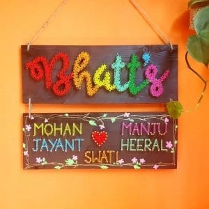 bhatts nameplate string art