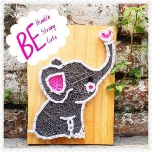 Cute Elephant string art by Stoned Santa