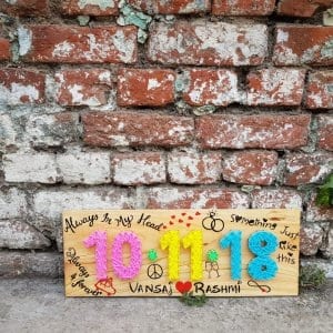 anniversary date string art by sonal malhotra