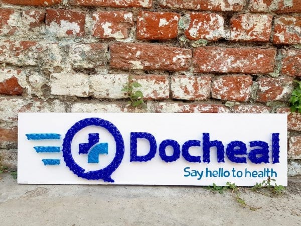 docheal logo string art by sonal malhotra