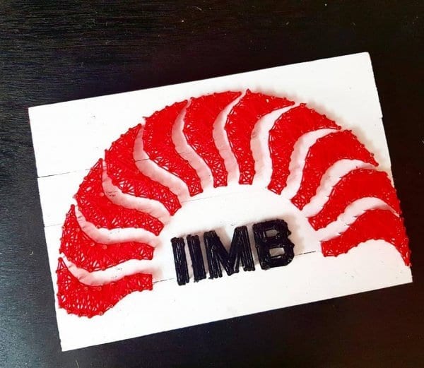 iim bangalore logo string art