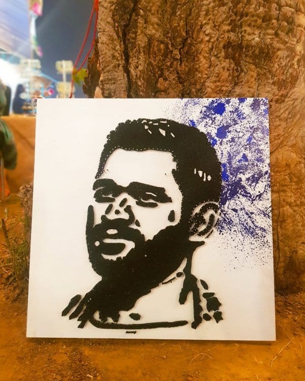 ms dhoni string art stoned santa