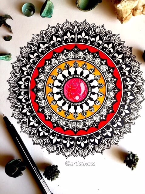 JPG Mandala Easy Colorful Doodle Art Designs