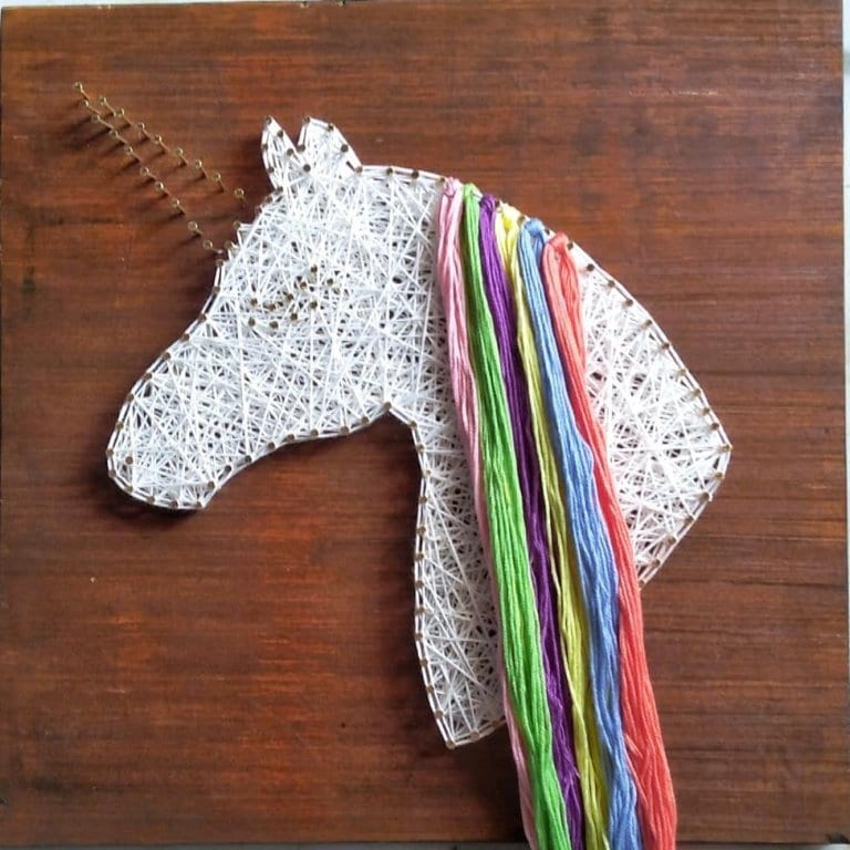 Unicorn String Art by Anjani Stoned Santa