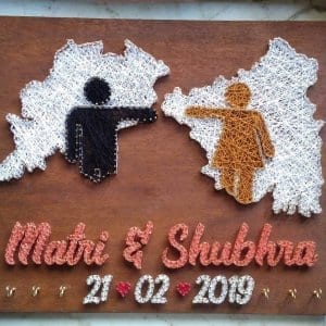 2 states wedding string art