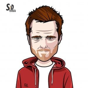 Aaron Paul Breaking Bad Caricature