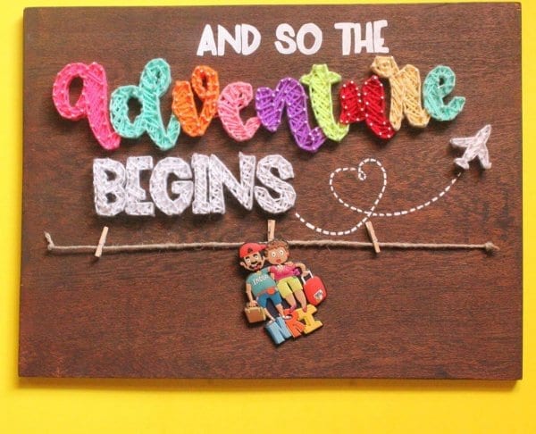 Adventure Begins String Art by Sushmita