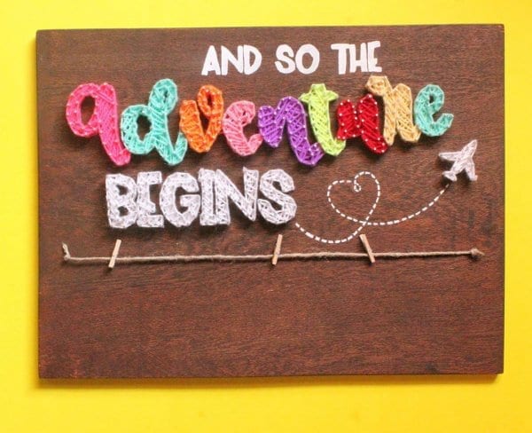 Adventure Begins String Art by Sushmita