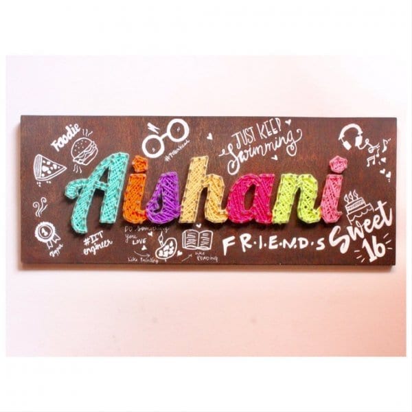 Aishani Name String Art by Sushmita