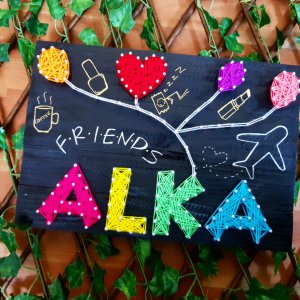 Alka's Nameplate String Art by Sonal Malhotra