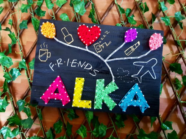 Alka's Nameplate String Art by Sonal Malhotra