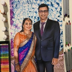 Anniversary Hyper Realistic Portrait by Ajay Rathod