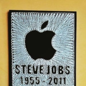 Apple Logo Steve Jobs Inverse string art