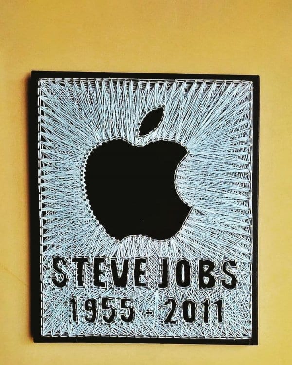 Apple Logo Steve Jobs Inverse string art