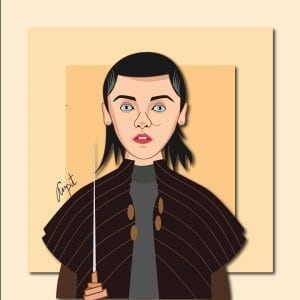 Arya Stark GOT Caricature