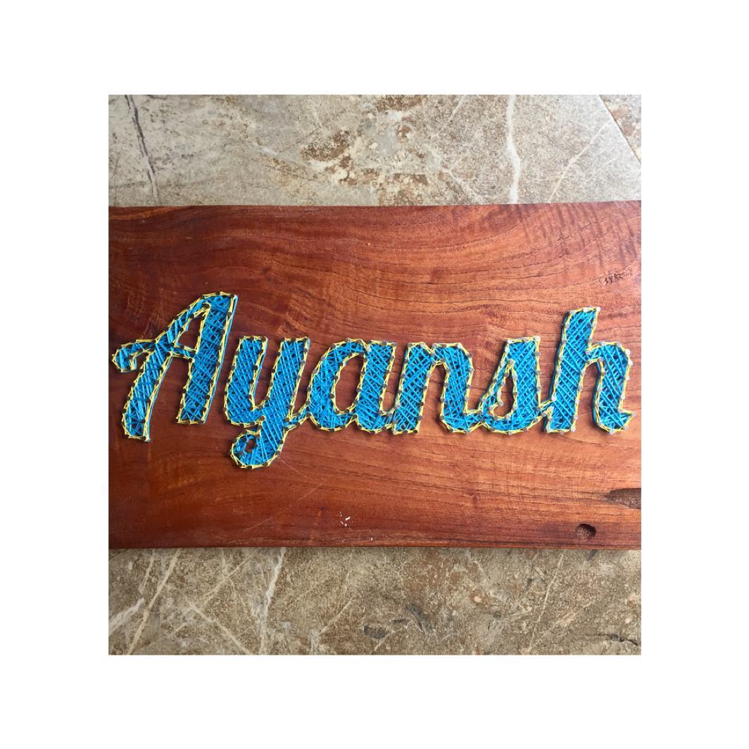 Ayansh Name String Art by Sushmita - Stoned Santa