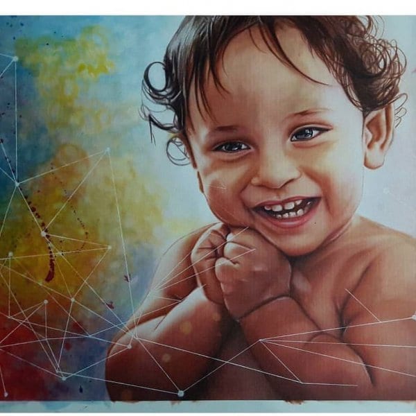 Baby Hyper Realistic Portrait by Ajay Rathod