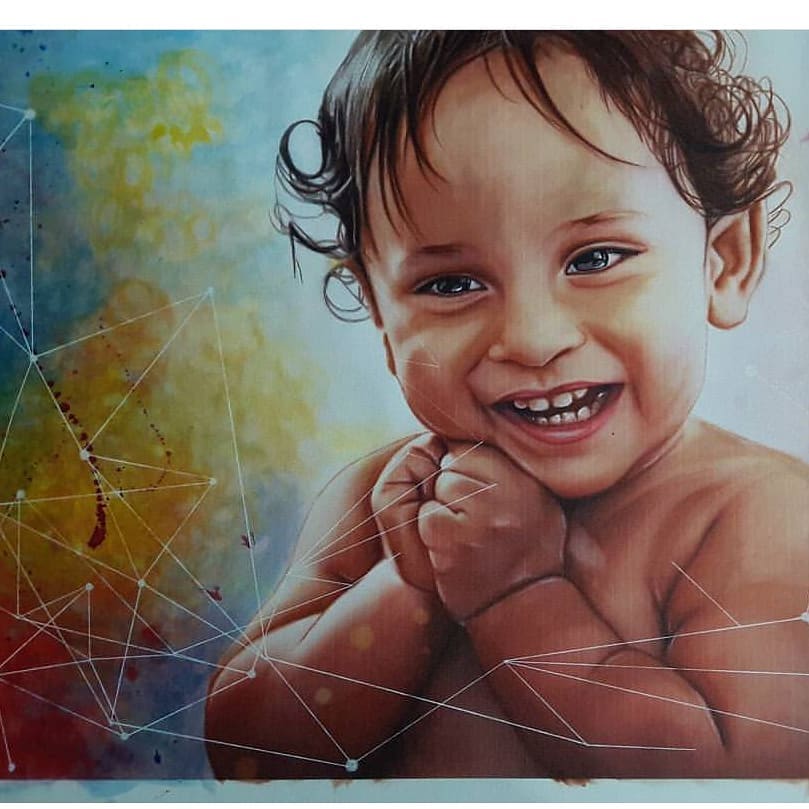 Cute Handmade Baby Portraits from Photos - BookMyPainting