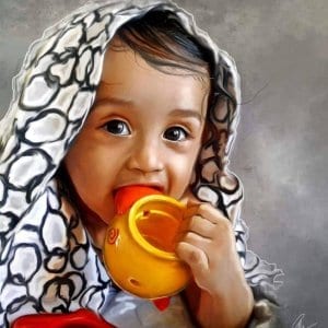 Baby Hyper Realistic Portrait by Ajay Rathod