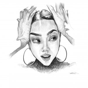 Beautiful Girl Caricature by Sri Priyatham