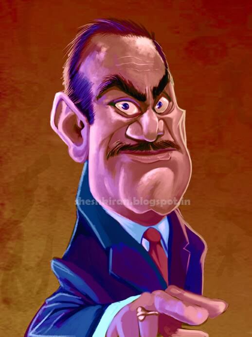 CID Caricature by Shesh Kiran - Stoned Santa CID Caricature by Shesh Kiran - Stoned Santa