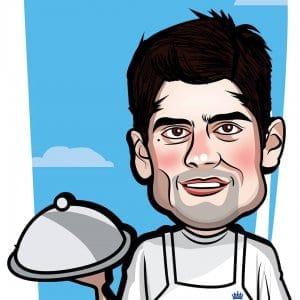 Chef Alastair Cook Caricature by Sidtoons