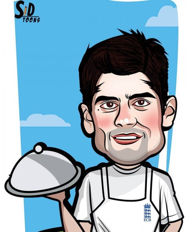 Chef Alastair Cook Caricature by Sidtoons