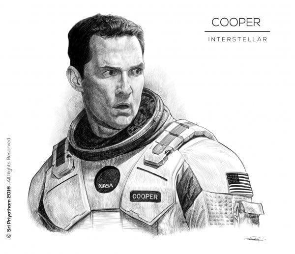 Cooper Interstellar Hyper Realistic Caricature