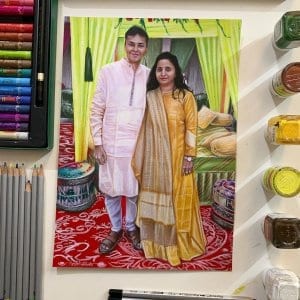 Couple Anniversary Hyper Realistic Portrait by Ajay Rathod
