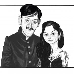 Couple Highly Detailed Caricature