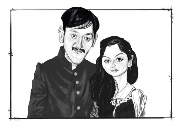 Couple Highly Detailed Caricature