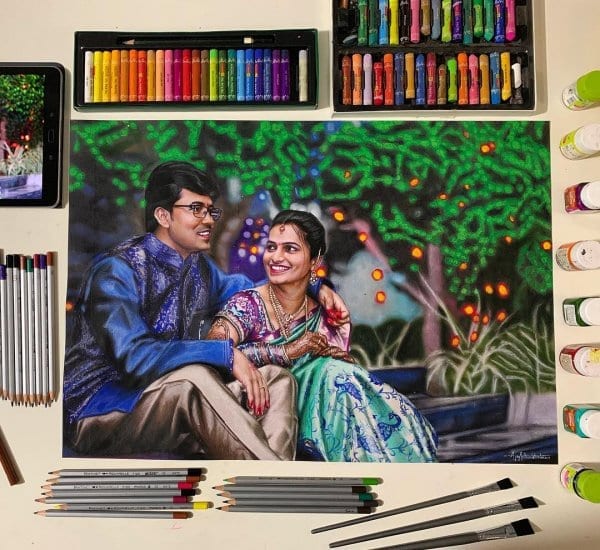 Couple Hyper Realistic Portrait by Ajay Rathod