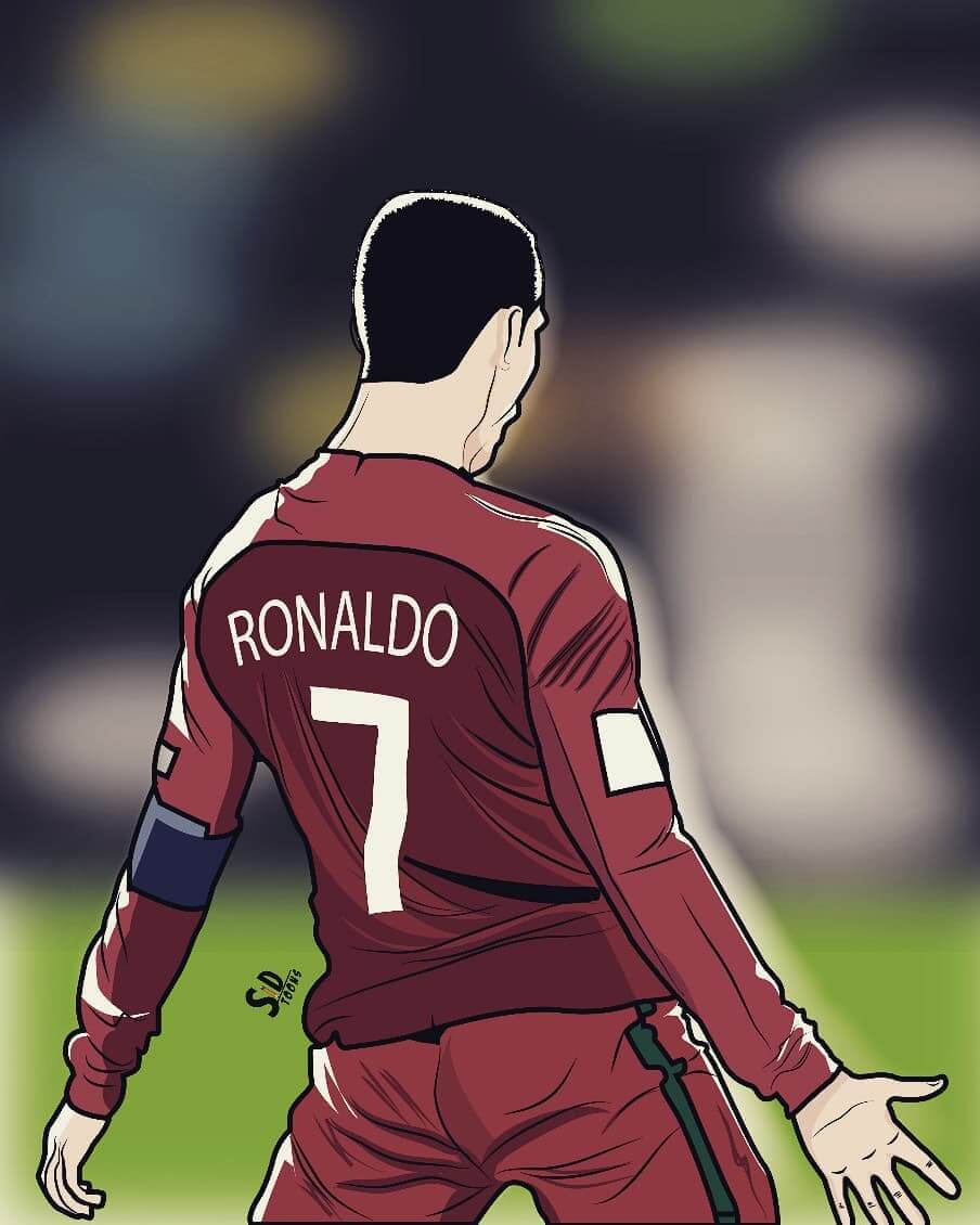 Cristiano Ronaldo Fifa World Cup 18 Caricature - Stoned Santa