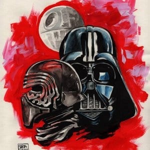Darth Vader Watercolour Portrait by Surya Shetty